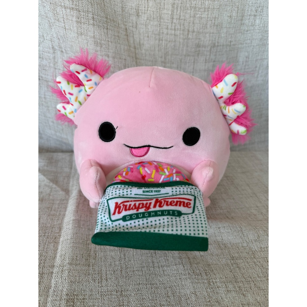 Squishmallows Archie Axolotl 8in Pink Retired Excellent Krispy Kreme Donut Plush